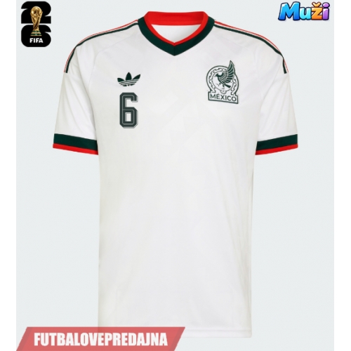 Lacne Muži Futbalové dres Mexiko Erik Lira #6 MS 2026 Krátky Rukáv - Preč